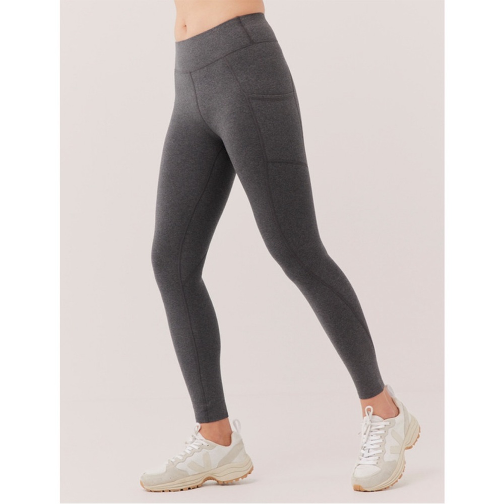 Pact Organic Cotton PureFit Pocket Leggings in Charcoal Heather